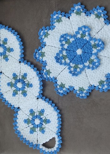 Mavi Beyaz lif seti - Görsel 2