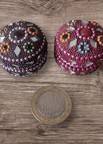 iki adet Hint işi mini kutu - Görsel 2
