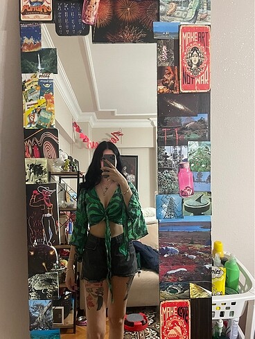 s Beden VİNTAGE BAĞLAMALI CROP