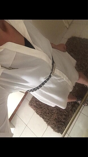 m Beden Beyaz gömlek elbise