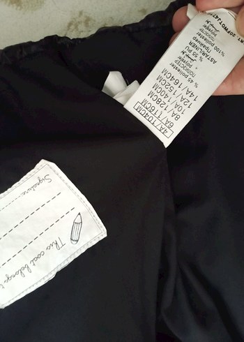 Siyah Kapüşonlu Kız çocuk şişme mont - Görsel 2