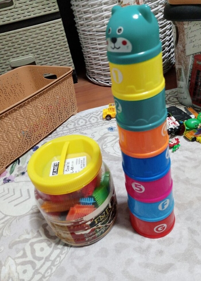 Oyuncak ahşap tren seti - Görsel 5