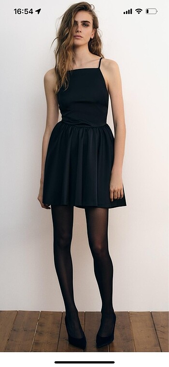 Zara saten elbise