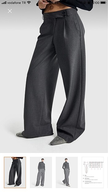 xs Beden İts basic palazzo pantalon