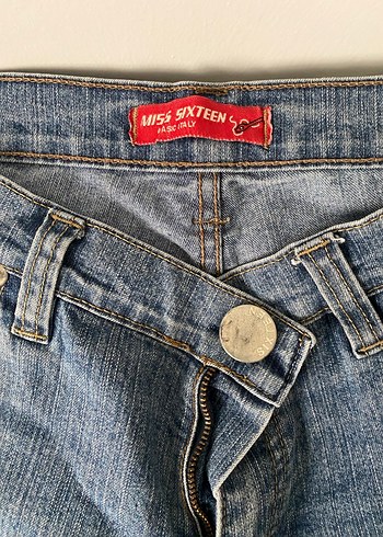 düşük bel bilekte ispanyol paça kot pantolon - Görsel 3