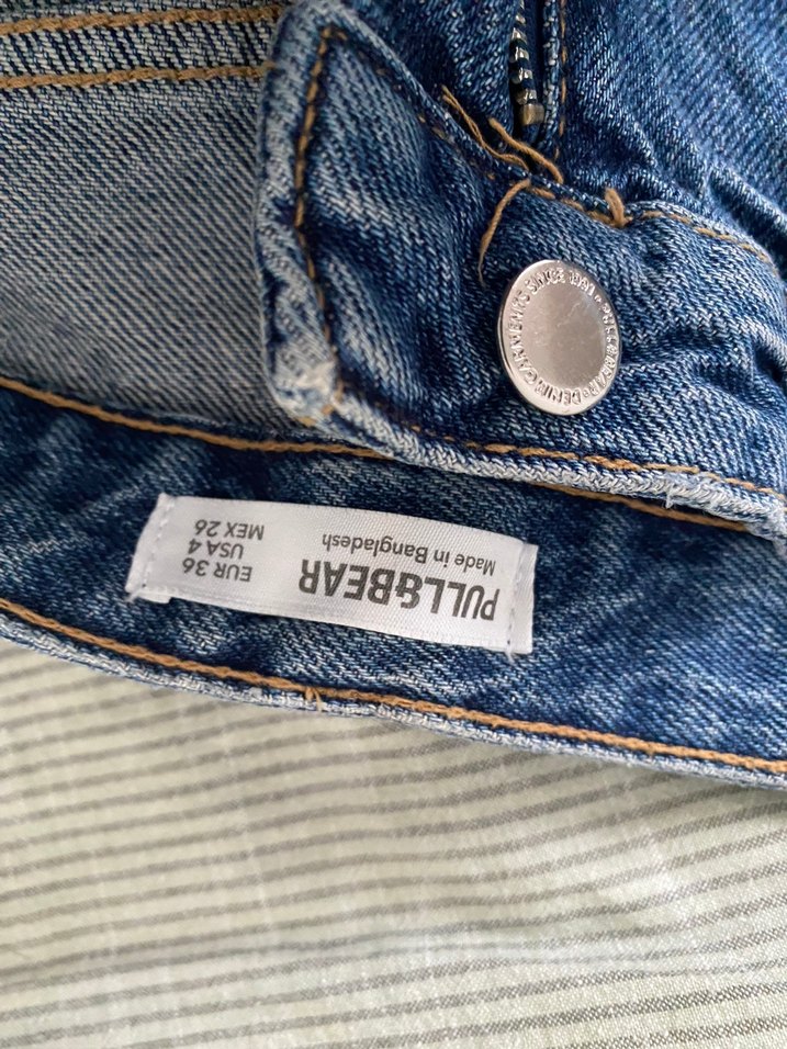 pull and bear uzun paçalı kot pantolon - Görsel 2