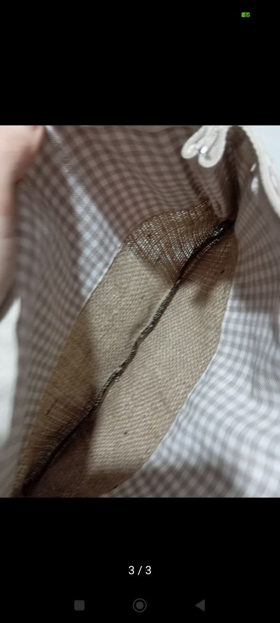 Püsküllü Bej Keten Kadın Clutch Çanta - Görsel 2