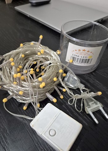 Sarı Renkli Dekoratif LED Işık Zinciri 5 metre - Görsel 4