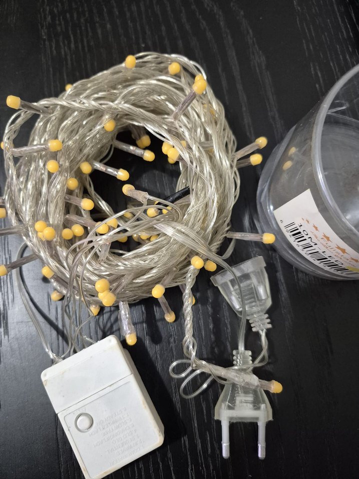 Sarı Renkli Dekoratif LED Işık Zinciri 5 metre - Görsel 2