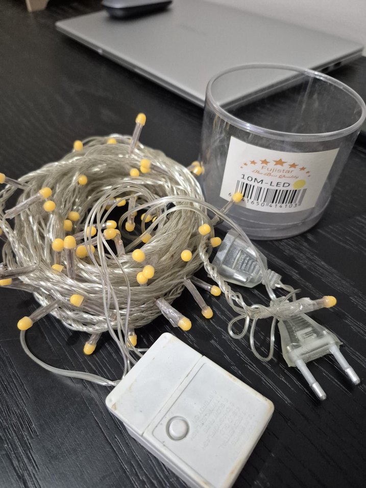 Sarı Renkli Dekoratif LED Işık Zinciri 5 metre - Görsel 4