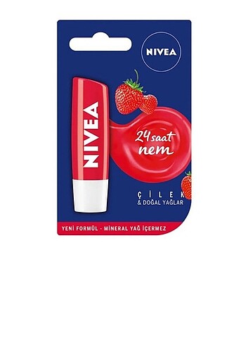 Nivea dudak nemlendirici sıfır çilekli