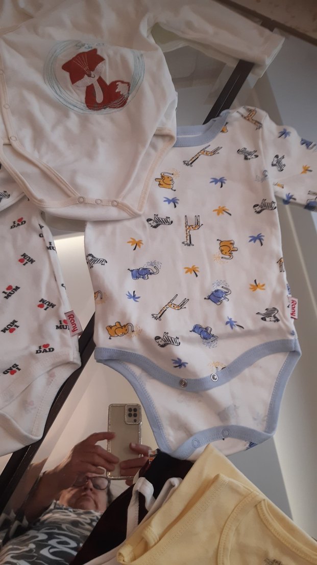 Beyaz Uzun Kollu Pamuklu Bebek Body - Görsel 3