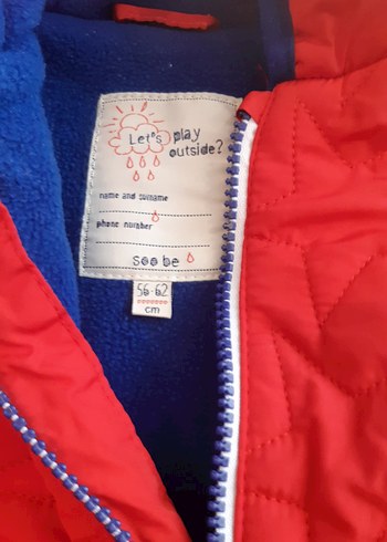 Kırmızı Fermuarlı Bebek Kar Tulumu - Görsel 3