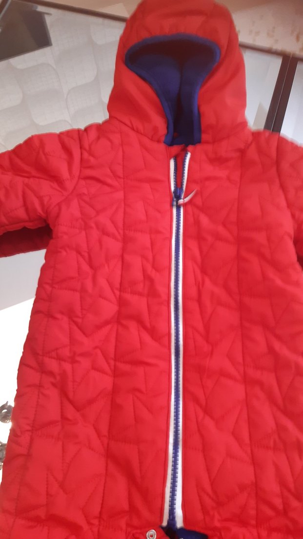 Kırmızı Fermuarlı Bebek Kar Tulumu - Görsel 2