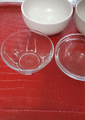 Beyaz Seramik ve Cam Kase Seti - Görsel 3