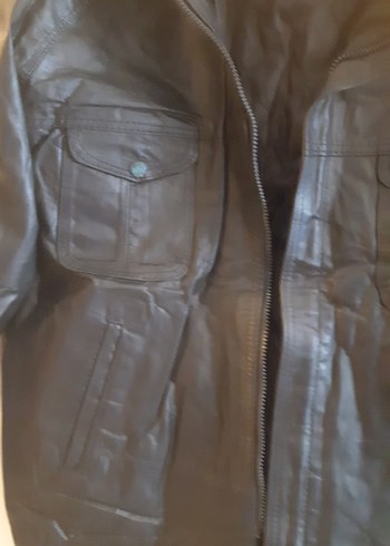 Erkek Siyah Deri   Ceket - Görsel 2