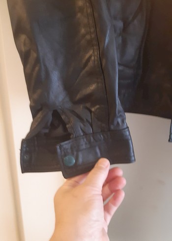 Erkek Siyah Deri   Ceket - Görsel 4