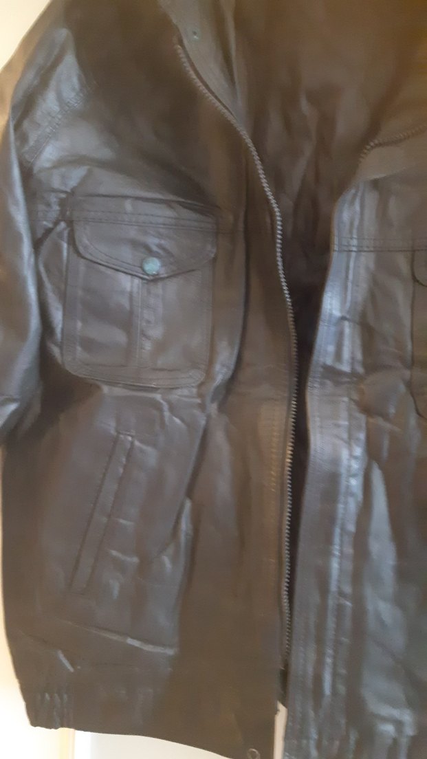 Erkek Siyah Deri   Ceket - Görsel 2