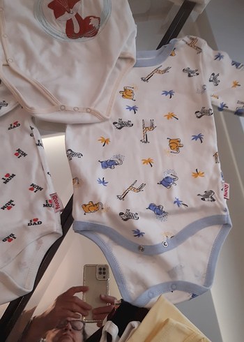 Bebek Erkek Uzun Kollu Baskılı Pamuk Body - Görsel 3