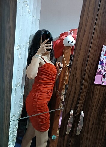 H&M Kırmızı mini elbise