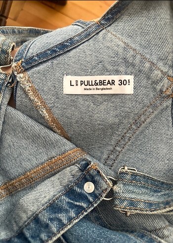 Kadın Mavi Denim Askılı Midi Salopet - Görsel 4