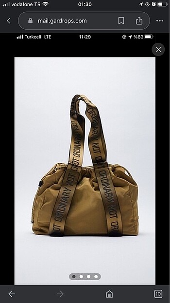 Zara tote çanta