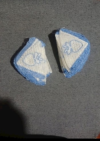 Mavi Kenarlı Örgü dantel - Görsel 2