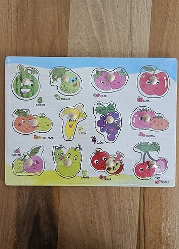 Ahşap Bultak Eşleştirme Oyuncak meyve