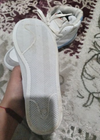 38 Beden beyaz Renk Beyaz Mavi Bağcıklı unisex Spor Ayakkabı