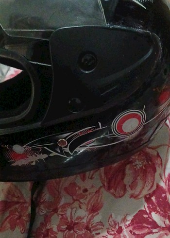 Kilitli Siyah Baskılı Motosiklet Kaskı - Görsel 7