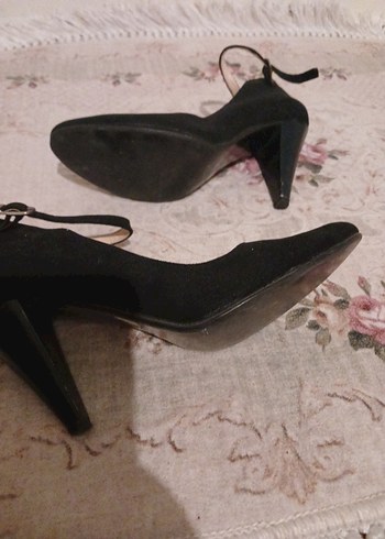 Siyah Tokalı Stiletto Topuklu Kadın Ayakkabı - Görsel 4