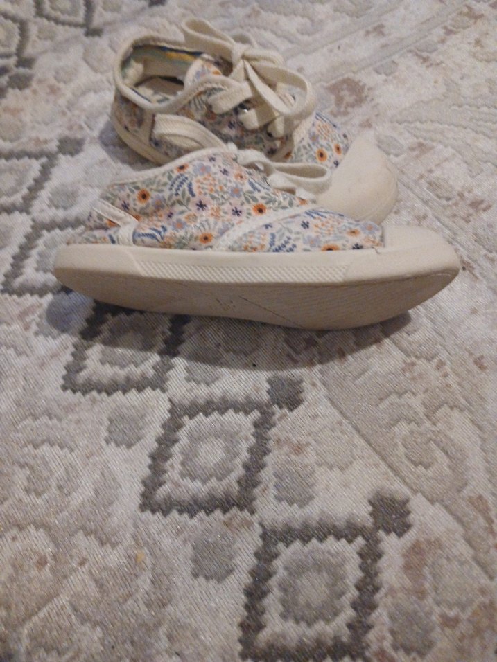 ZARA Kız Çocuk Bağcıklı Çiçek Desenli Sneaker - Görsel 3