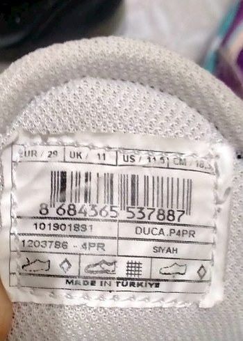 orijinal Kız Çocuk Mor Desenli Cırtcırtlı Spor Ayakkabı - Görsel 2