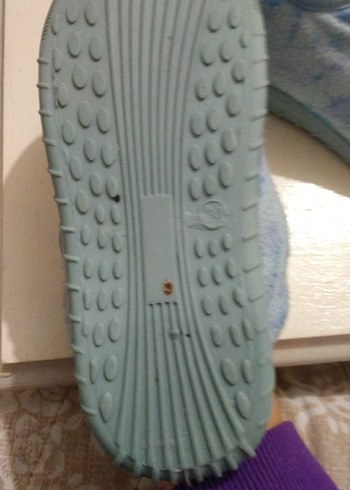 Kız Çocuk Mavi Baskılı Sıcak Terlik - Görsel 2