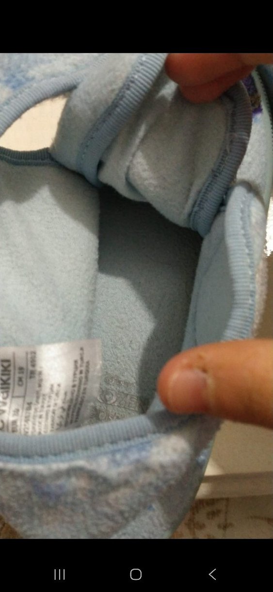 Kız Çocuk Mavi Baskılı Sıcak Terlik - Görsel 4