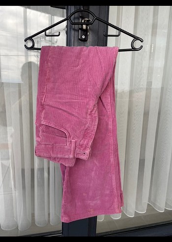Pembe kadife Pantalon