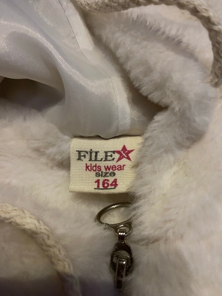 Kırık beyaz kürk mont - Görsel 5