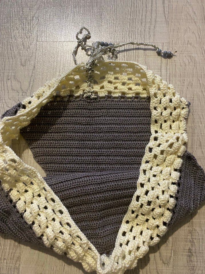 Sarı Örgü Bohem Büstiyer bikini üstü ve altı - Görsel 5