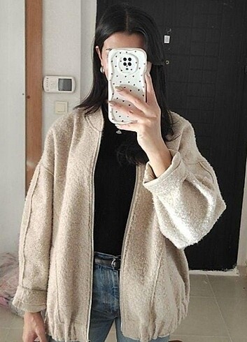 Zara buklet oversize bomber ceket