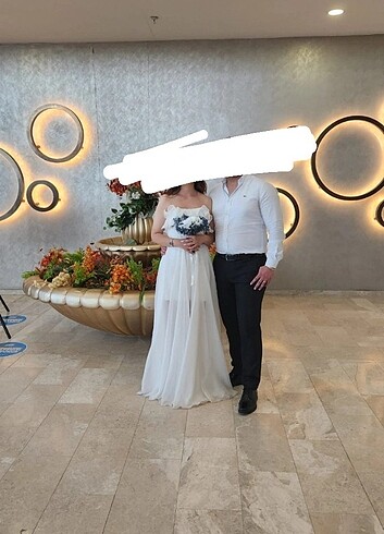 m Beden beyaz Renk Nikah-Nişan elbisesi