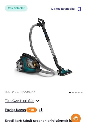 Philips XB9185/07 Yeni Marathon Ultimate 899 W Toz Torbasız Süpü