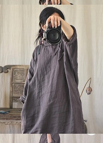 CB Made in italy Ham Keten Oversize ister elbise , istenirse tunik olarak kullani