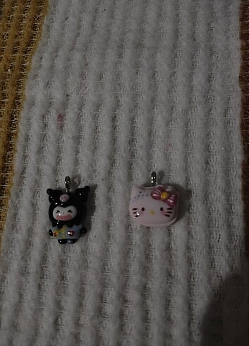 Hello Kitty Hello Kitty ve Kuromi Charm Kolye Ucu Bileklik Küpe