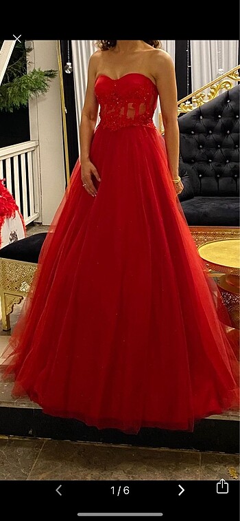 s Beden kırmızı Renk Kına elbisesi