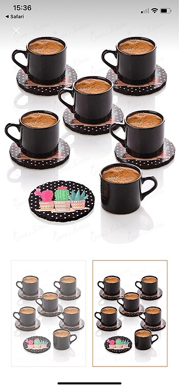 Türk kahvesi fincan takımı