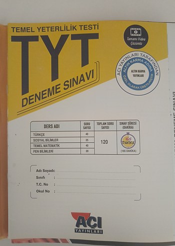 Beden TYT Deneme