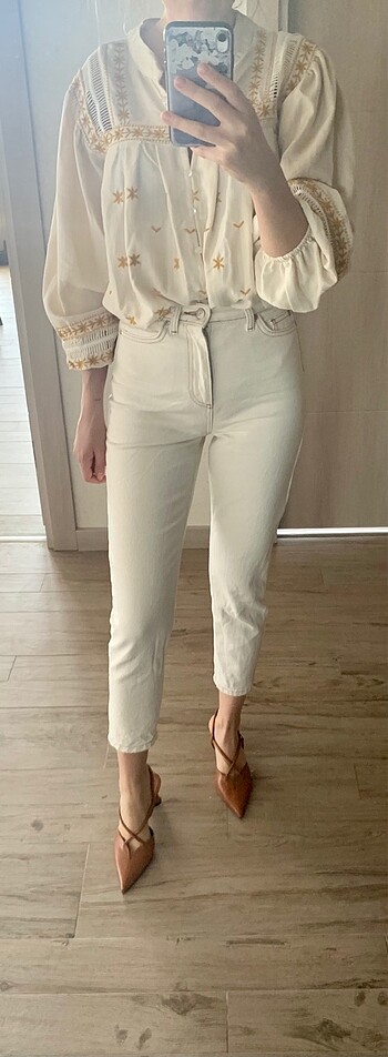 32 Beden Ekru jean