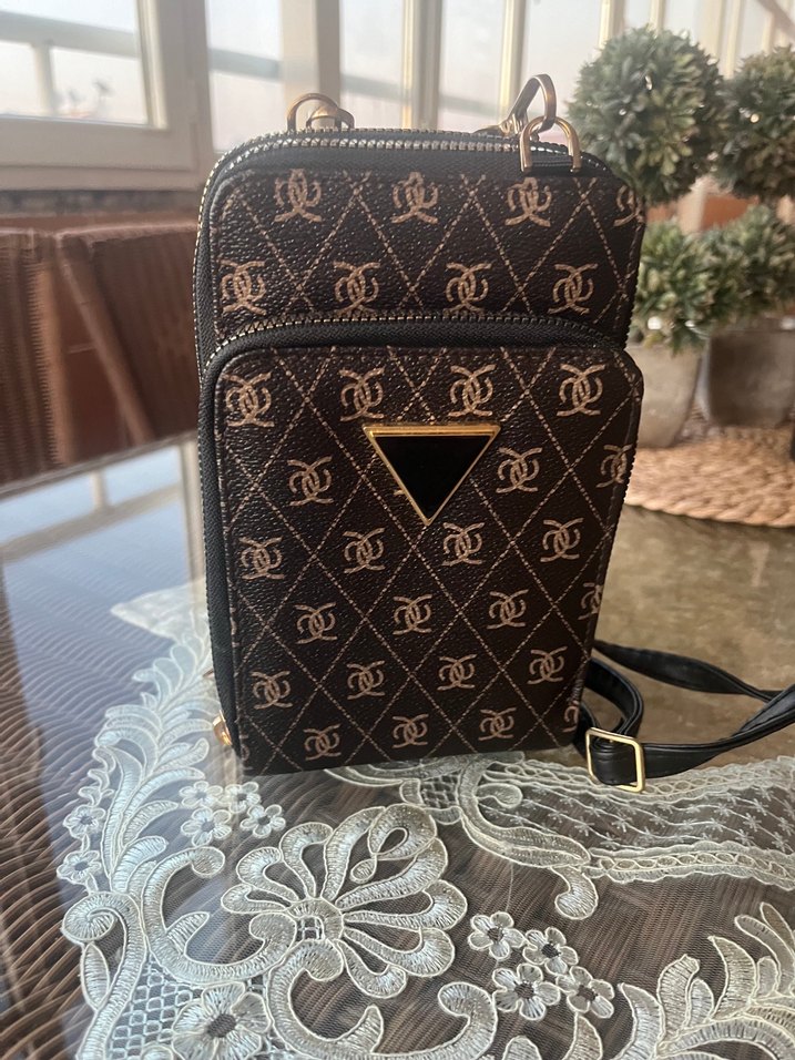 Kahverengi Deri Kadın Çapraz Çanta - Görsel 4