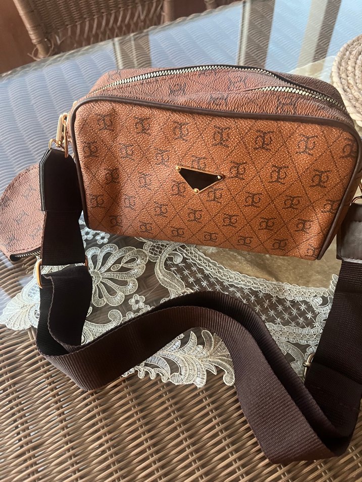 Kahverengi Deri Kadın Çapraz Çanta - Görsel 3