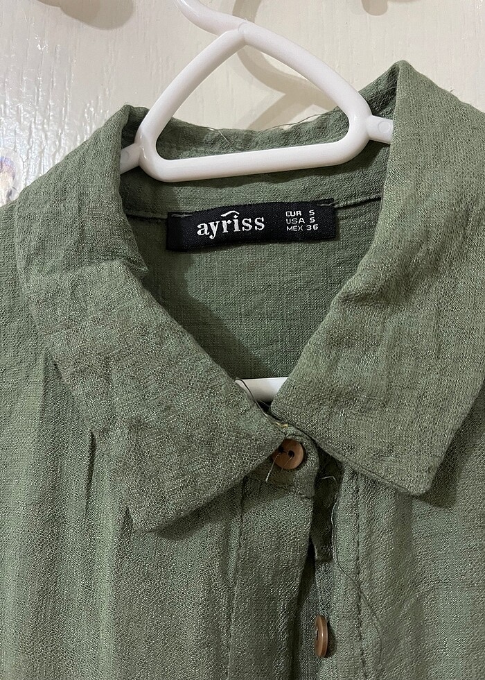 Kadın gömlek mint yeşili - Görsel 3